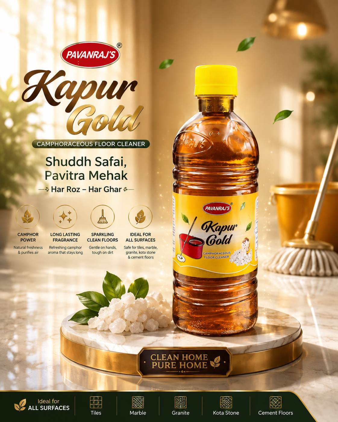 Kapur Gold - Camphoraceous Floor Cleaner (500 ml)