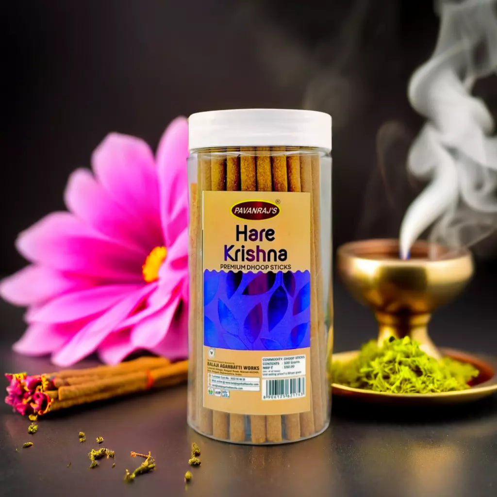 Hare Krishna Dhoop Stick 100 gm (Jar)
