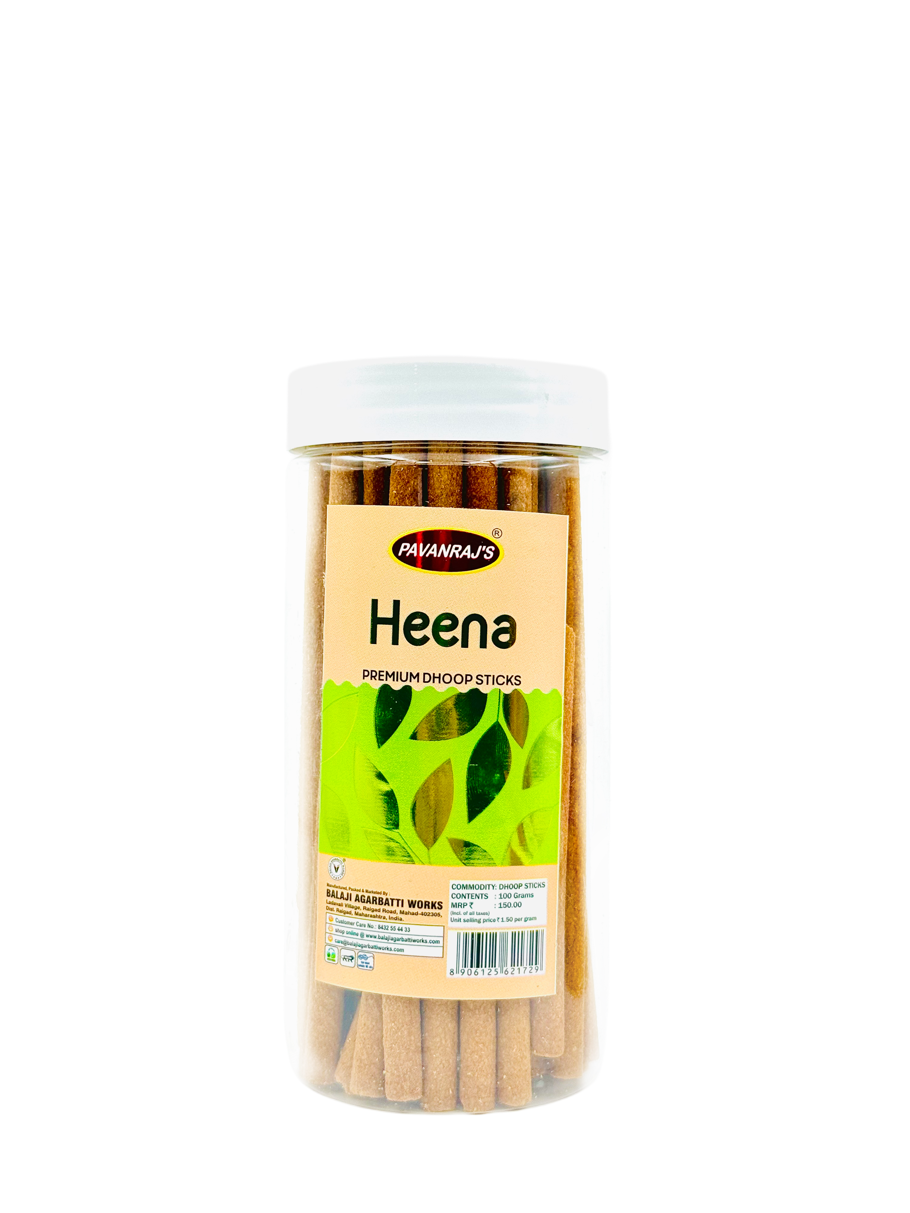 Heena Dhoop Stick 100 gm (Jar)